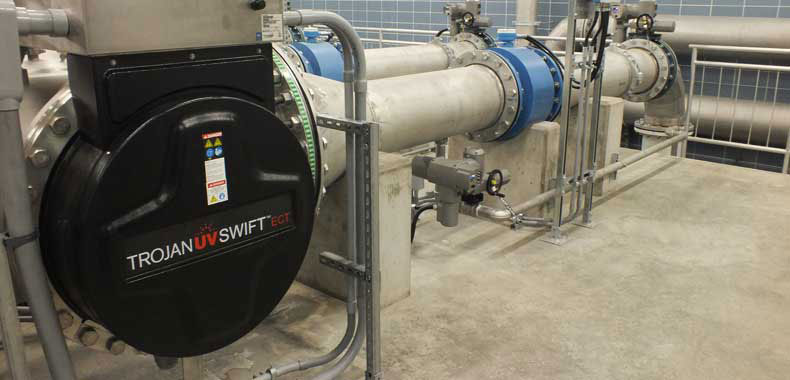 TrojanUVSwiftECT installation at a drinking water plant in Ontario