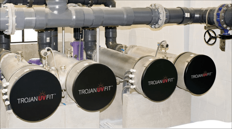 Four TrojanUVFit® AOP systems installed on-site
