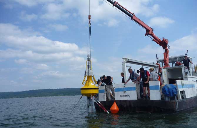 Buoy-based temperature profiling in the Bavarian Lakes
