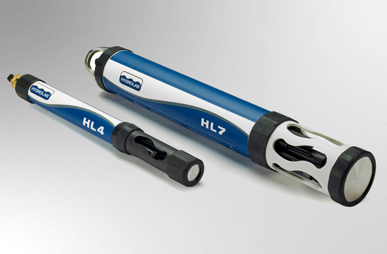 HYDROLAB HL4 and HL7 sondes for water quality monitoring.
