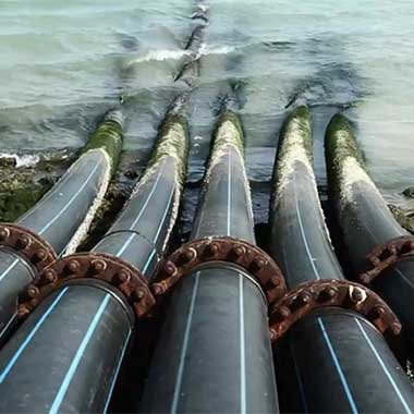 Desalination sea water intake pipes
