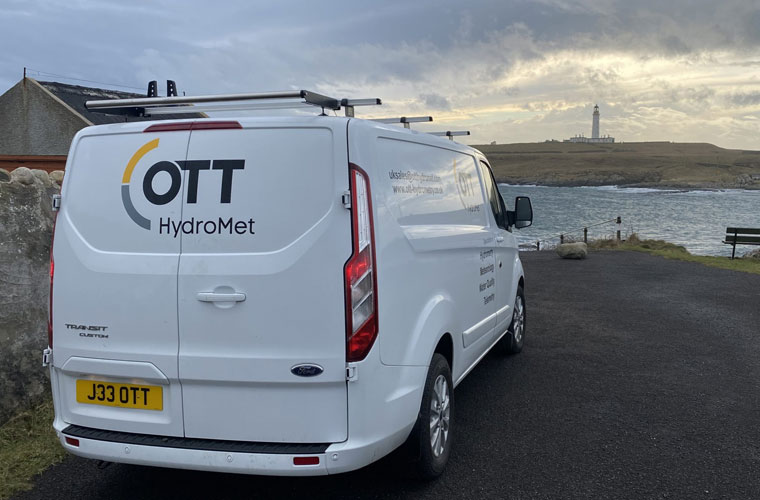 OTT HydroMet van on a service trip in Scotland
