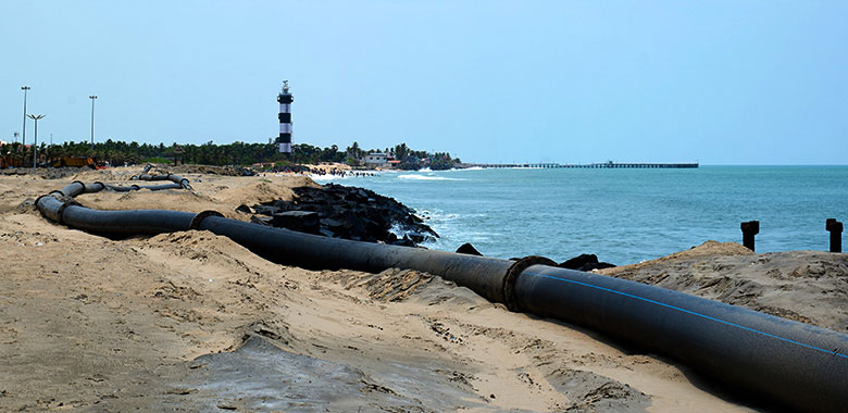 Seawater intake pipeline for desalination treatment plant